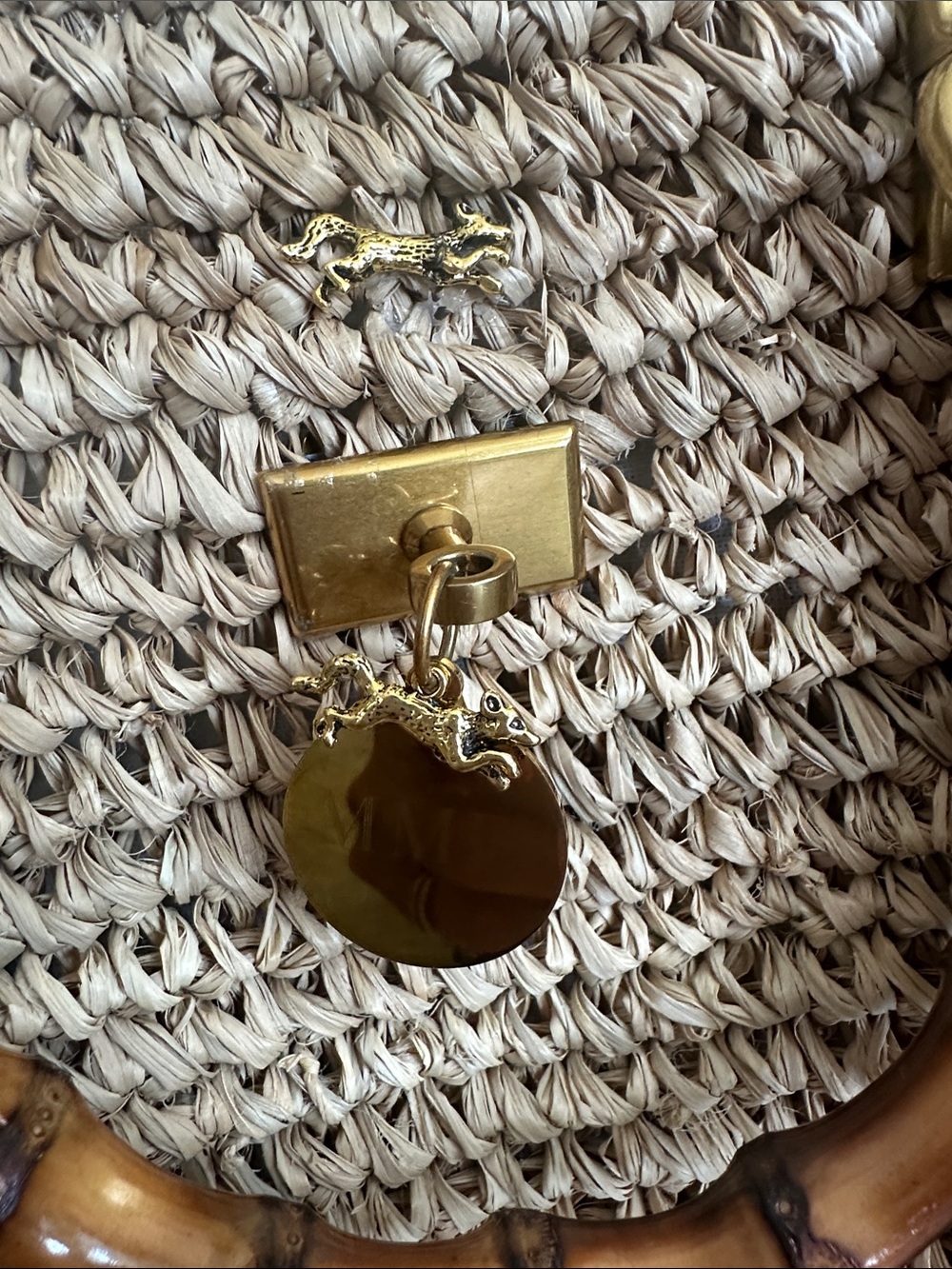 MME Astrud Tote - Natural Straw Tote with Bamboo-Accent Handles - Picture 6 of 13